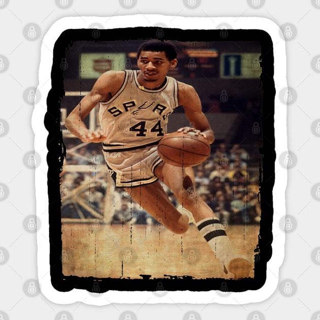 George Gervin Vintage Sticker by CAH BLUSUKAN